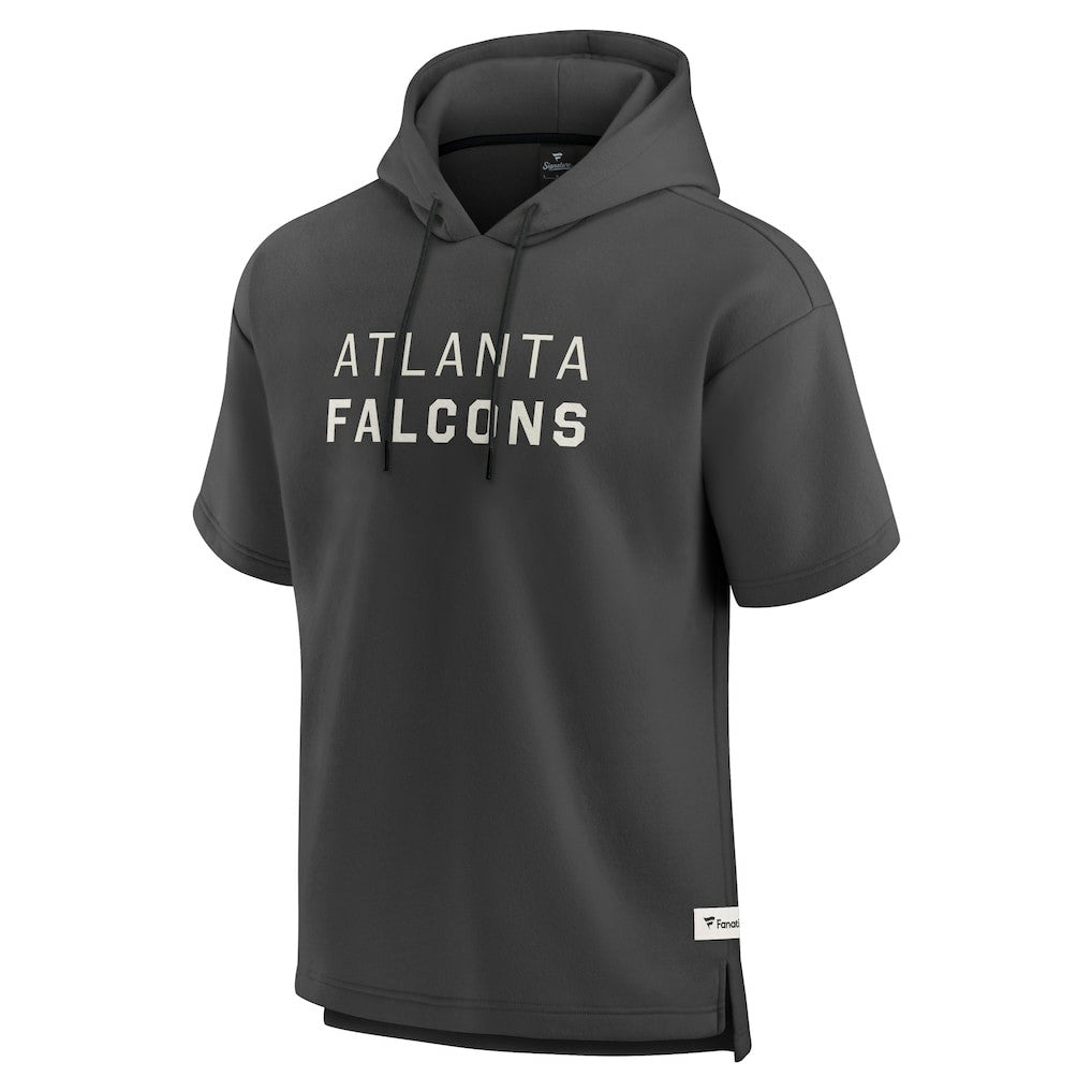 Atlanta Falcons Elements Future Ground Lettering Short Sleeve Pullover Hoodie - Charcoal - Fanatics
