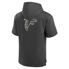 Atlanta Falcons Elements Future Ground Lettering Short Sleeve Pullover Hoodie - Charcoal - Fanatics