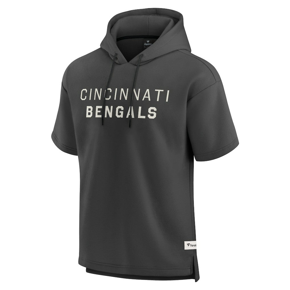 Cincinnati Bengals Elements Future Ground Lettering Short Sleeve Pullover Hoodie - Charcoal - Fanatics