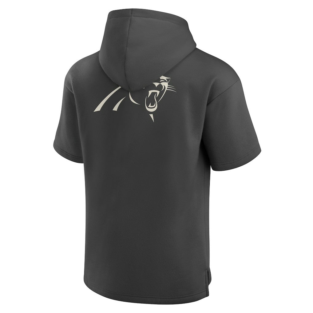 Carolina Panthers Elements Future Ground Lettering Short Sleeve Pullover Hoodie - Charcoal - Fanatics