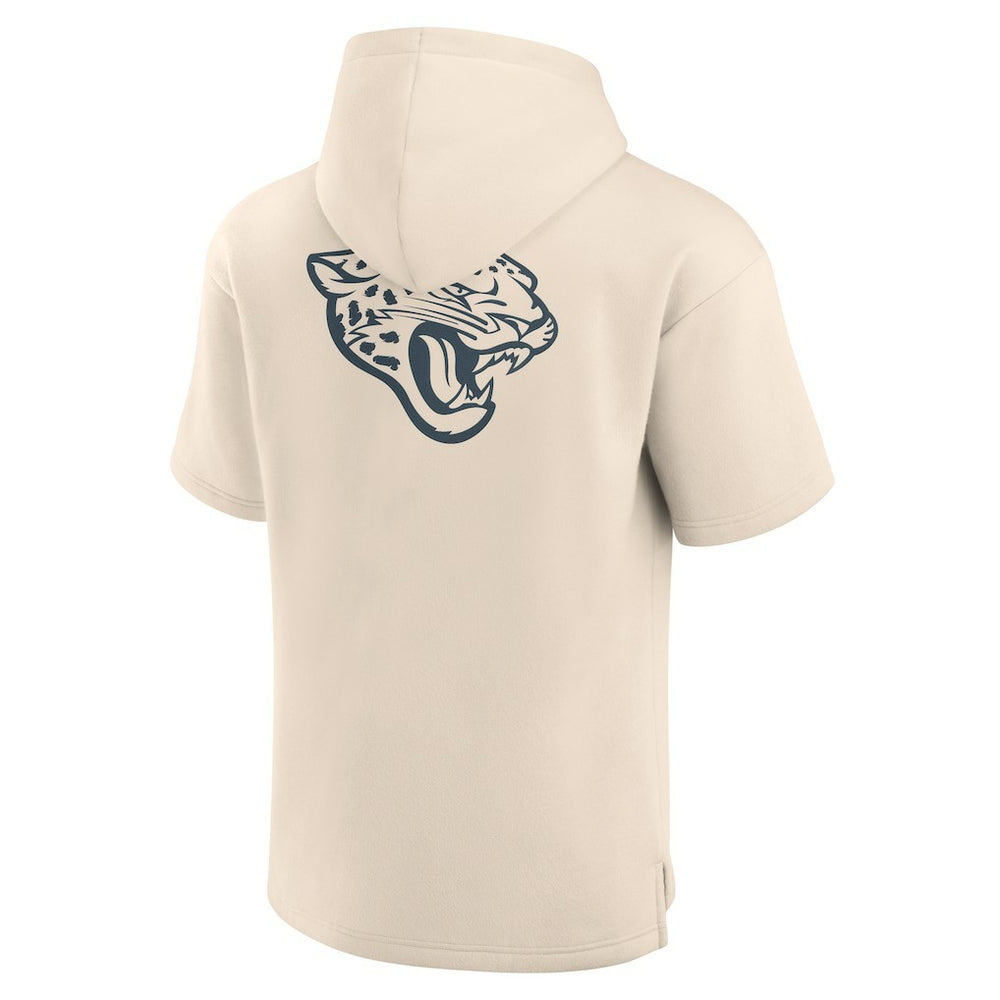 Jacksonville Jaguars Elements Future Ground Lettering Short Sleeve Pullover Hoodie - Cream - Fanatics