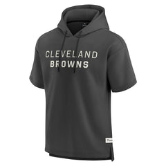 Cleveland Browns Elements Future Ground Lettering Short Sleeve Pullover Hoodie - Charcoal - Fanatics