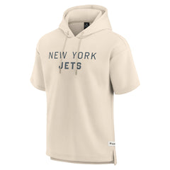 New York Jets Elements Future Ground Lettering Short Sleeve Pullover Hoodie - Cream - Fanatics