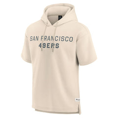 San Francisco 49ers Elements Future Ground Lettering Short Sleeve Pullover Hoodie - Cream - Fanatics