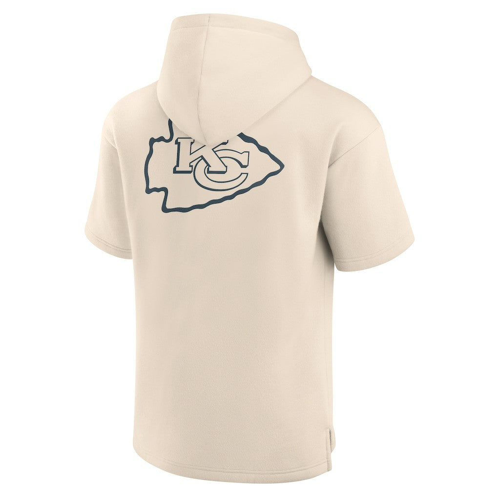 Kansas City Chiefs Elements Future Ground Lettering Short Sleeve Pullover Hoodie - Cream - Fanatics