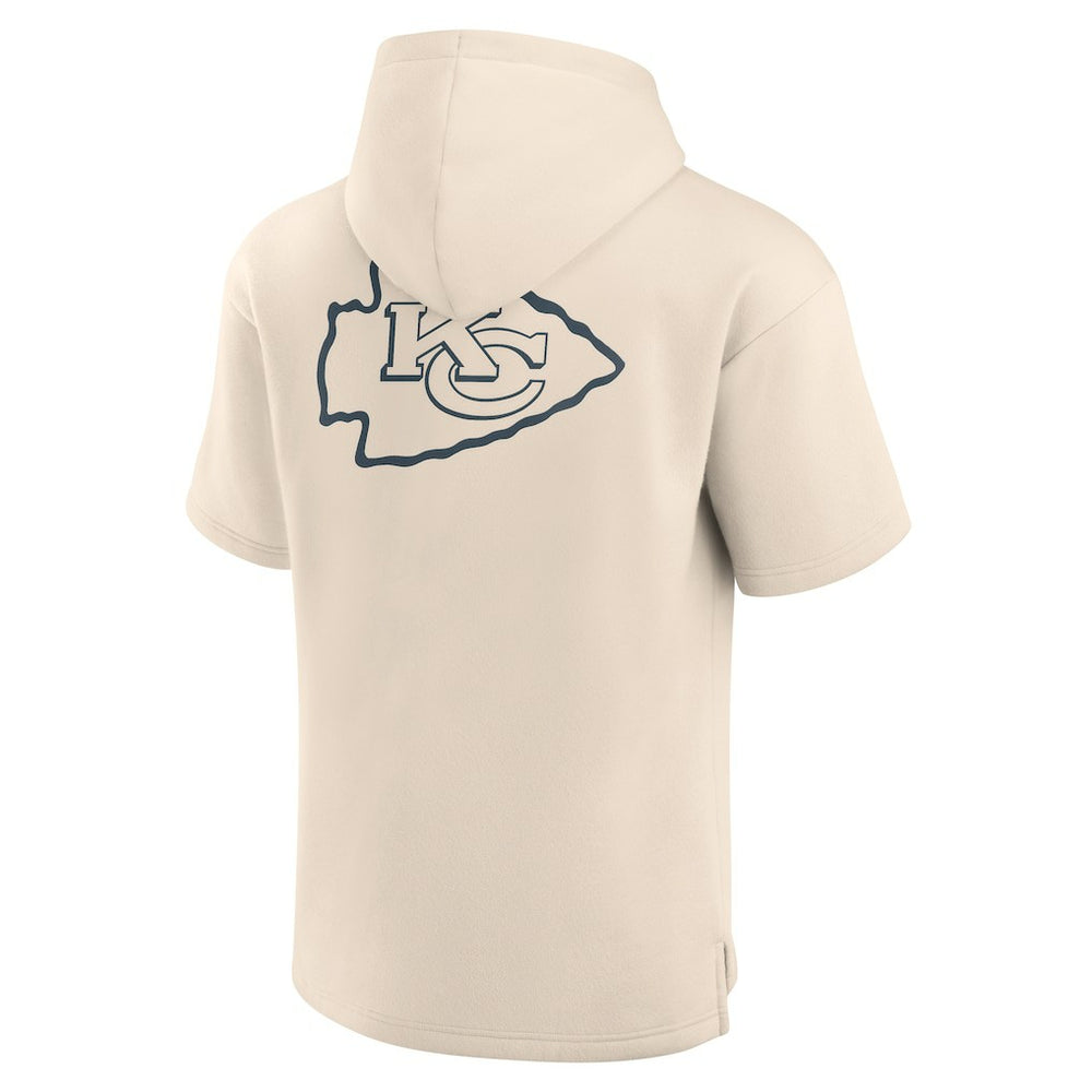 Kansas City Chiefs Elements Future Ground Lettering Short Sleeve Pullover Hoodie - Cream - Fanatics