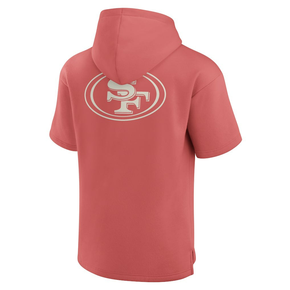 San Francisco 49ers Elements Future Ground Lettering Short Sleeve Pullover Hoodie - Red - Fanatics