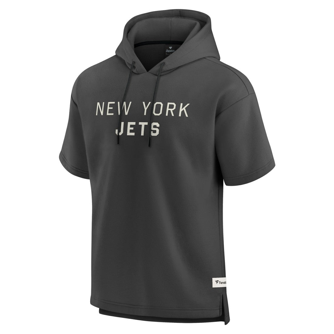 New York Jets Elements Future Ground Lettering Short Sleeve Pullover Hoodie - Charcoal - Fanatics
