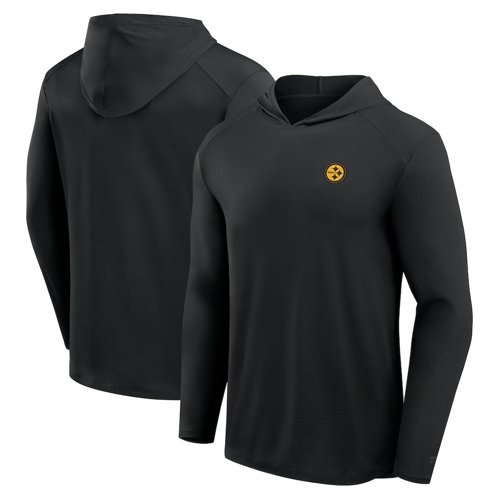 Pittsburgh Steelers Front Office Power Mono Long Sleeve Hoodie T-Shirt - Black - Fanatics