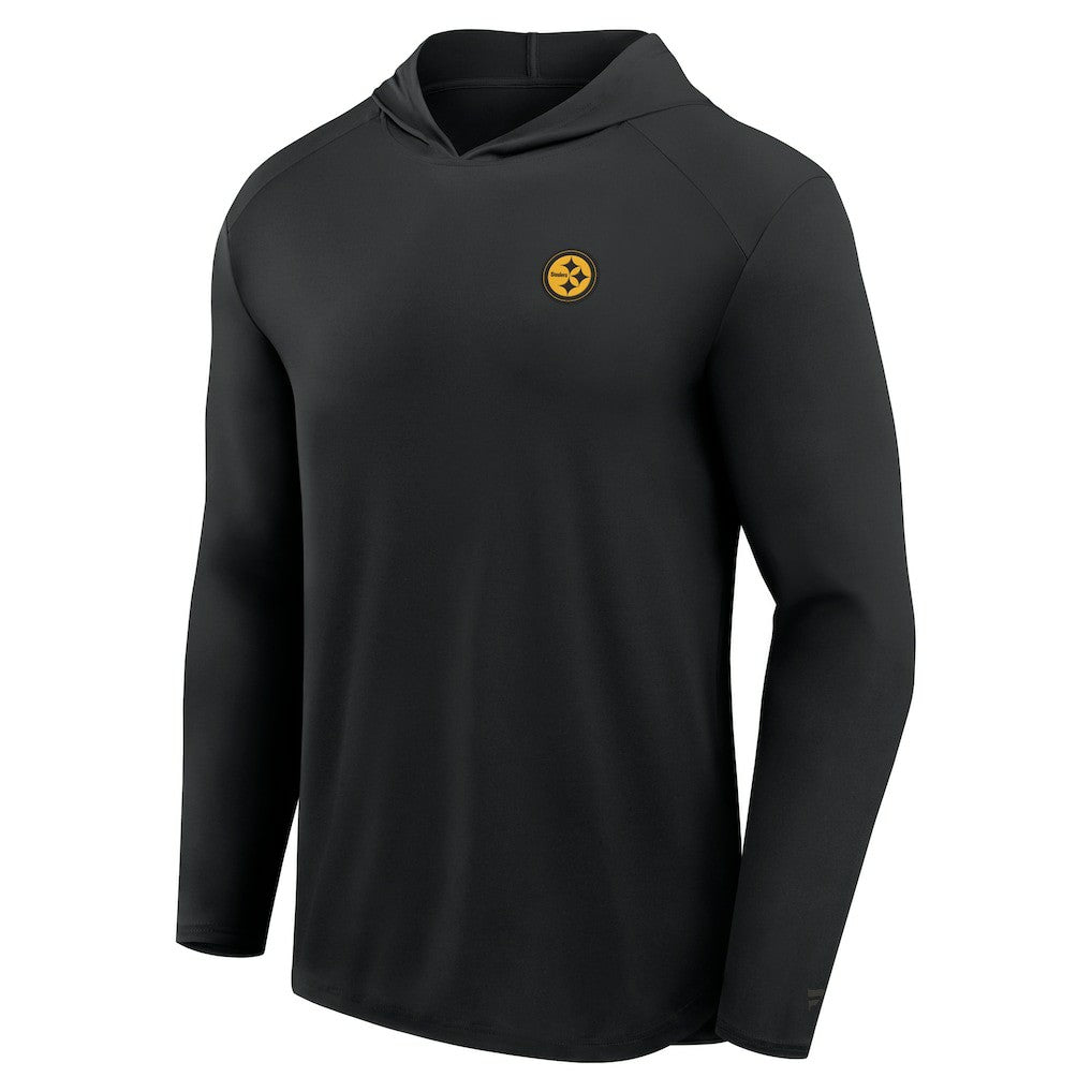 Pittsburgh Steelers Front Office Power Mono Long Sleeve Hoodie T-Shirt - Black - Fanatics