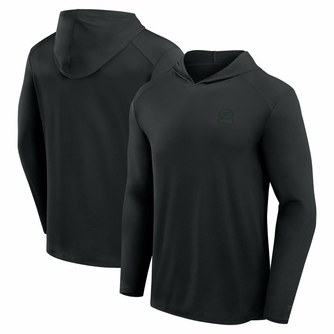 Green Bay Packers Front Office Power Mono Long Sleeve Hoodie T-Shirt - Black - Fanatics
