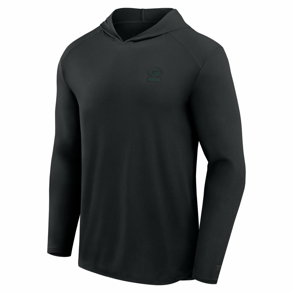 Green Bay Packers Front Office Power Mono Long Sleeve Hoodie T-Shirt - Black - Fanatics