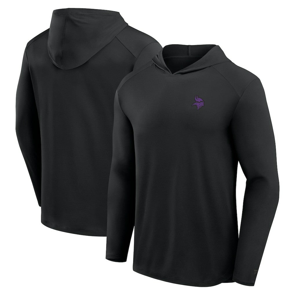 Minnesota Vikings Front Office Power Mono Long Sleeve Hoodie T-Shirt - Black - Fanatics