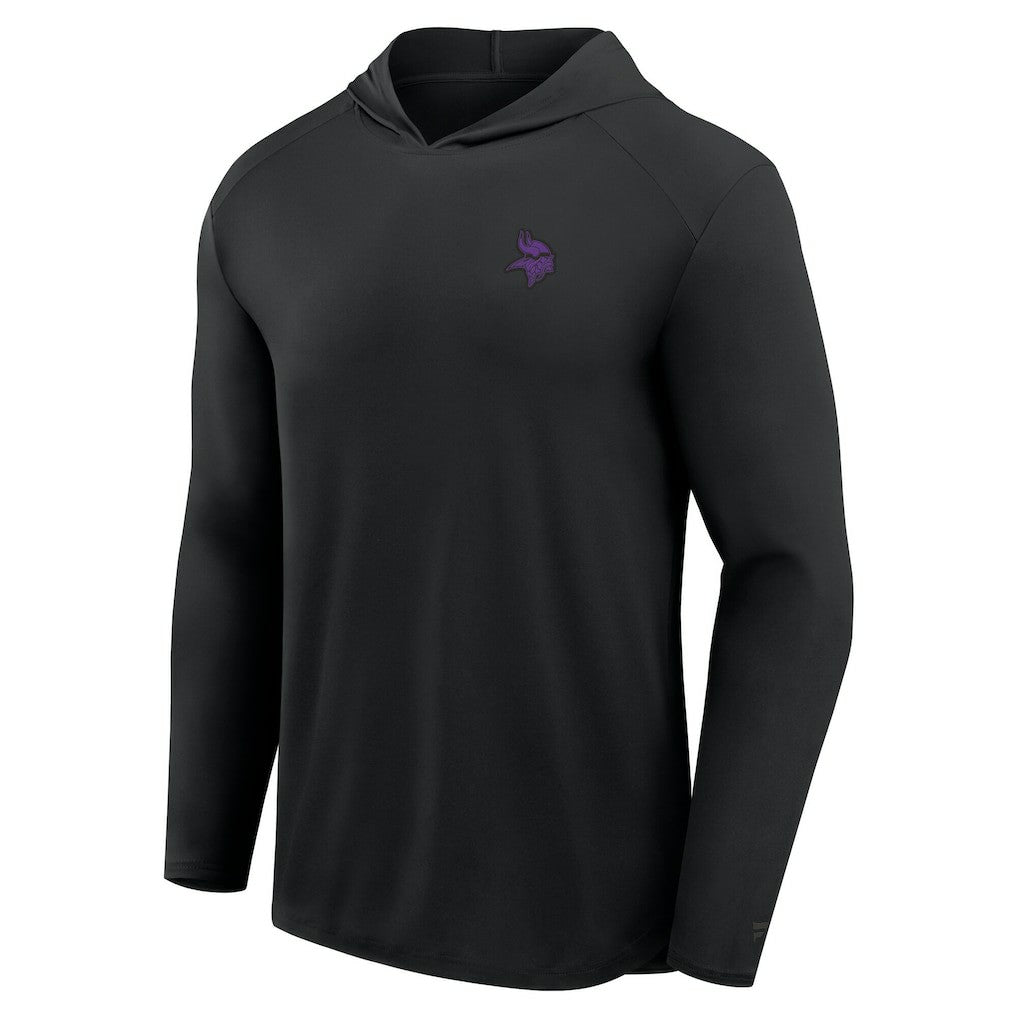 Minnesota Vikings Front Office Power Mono Long Sleeve Hoodie T-Shirt - Black - Fanatics