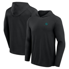 Miami Dolphins Front Office Power Mono Long Sleeve Hoodie T-Shirt - Black - Fanatics