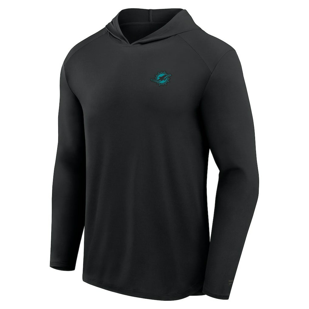 Miami Dolphins Front Office Power Mono Long Sleeve Hoodie T-Shirt - Black - Fanatics