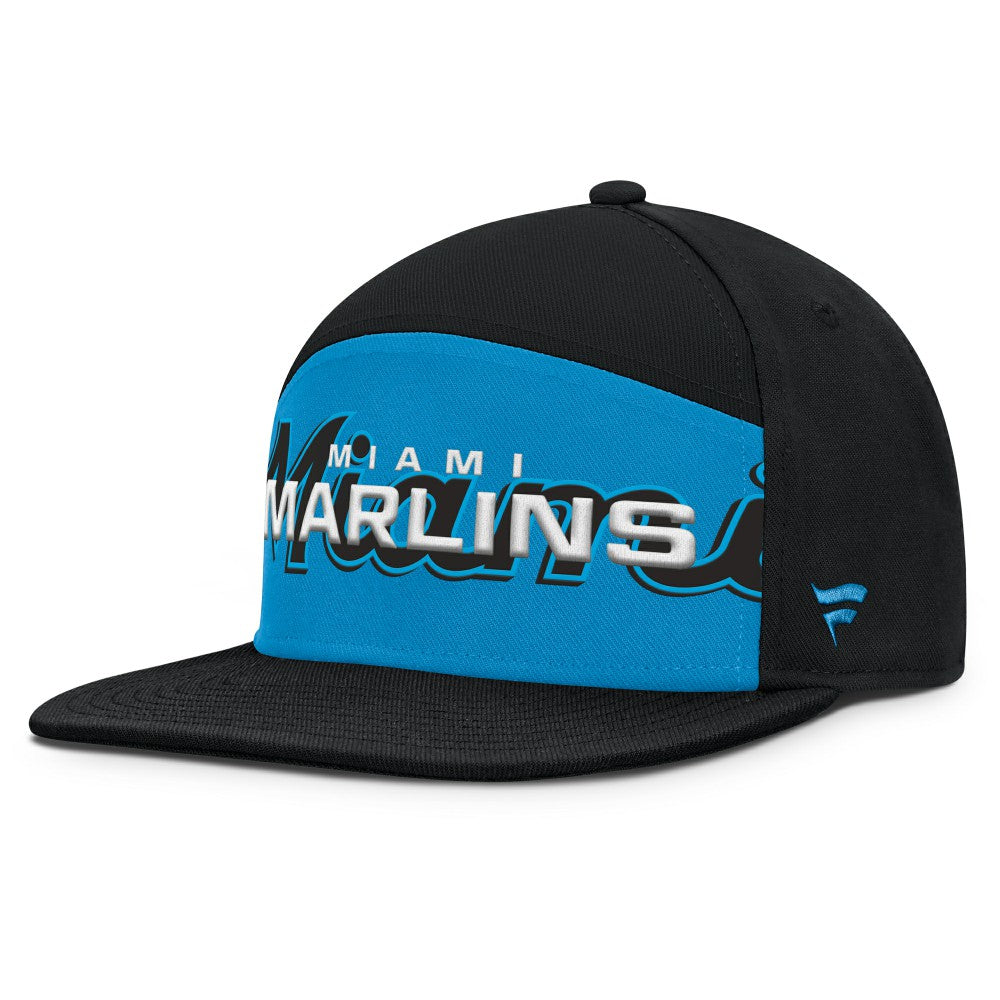 Miami Marlins Fanatics Clubhouse Splitter Snapback Hat Outlet