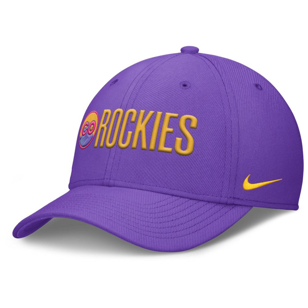 Colorado Rockies Nike 2025 City Connect Rise Swoosh Performance Flex Hat Online
