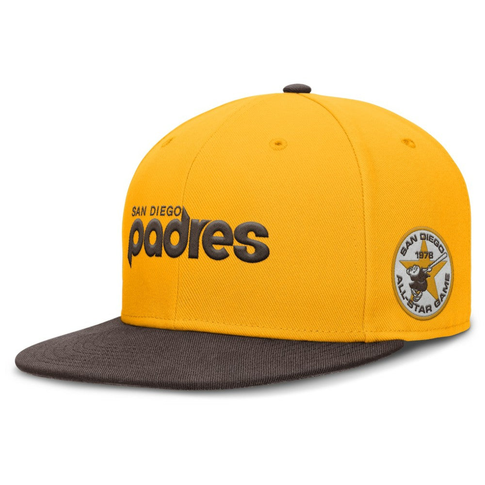 San Diego Padres Nike Cooperstown Two-Tone Dri-FIT Round Bill True Fitted Hat Outlet