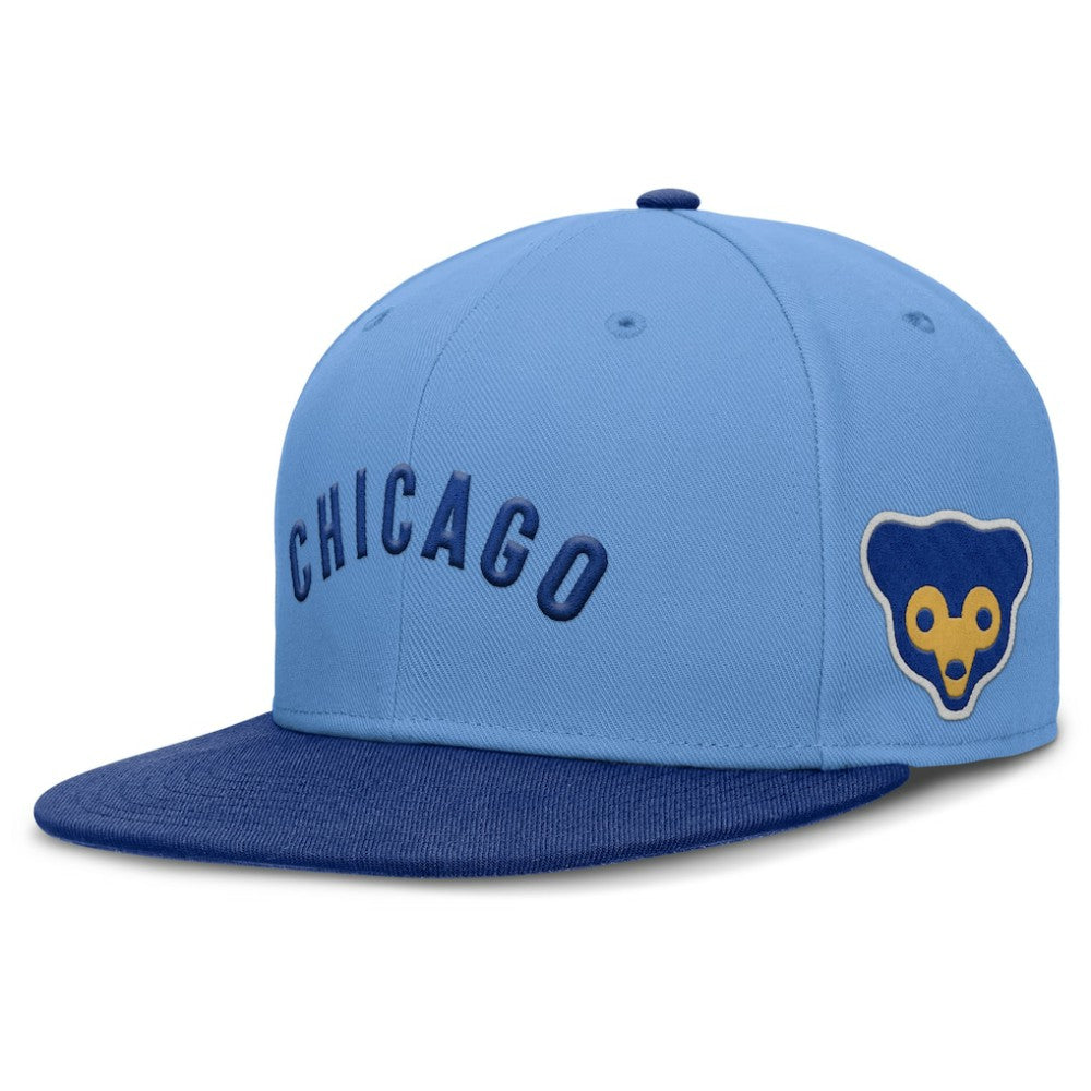 Chicago Cubs Nike Cooperstown Two-Tone Dri-FIT Round Bill True Fitted Hat Discount
