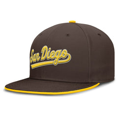 San Diego Padres Nike Primetime Dri-FIT Round Bill True Fitted Hat Outlet