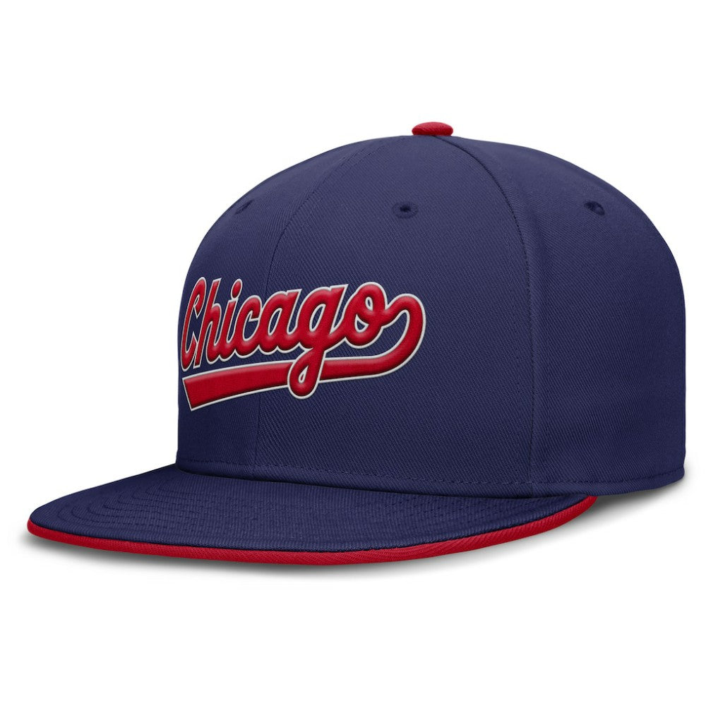 Chicago Cubs Nike Primetime Dri-FIT Round Bill True Fitted Hat Discount