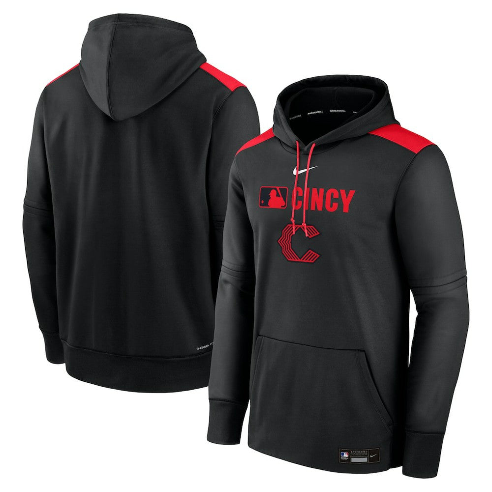 Cincinnati Reds Nike Authentic Collection City Connect Therma Pullover Hoodie Online