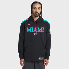 Miami Marlins Nike 2025 City Connect Authentic Collection Therma Pullover Hoodie Outlet