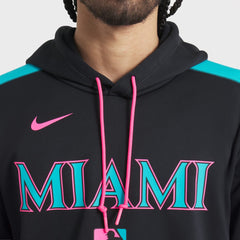 Miami Marlins Nike 2025 City Connect Authentic Collection Therma Pullover Hoodie Outlet