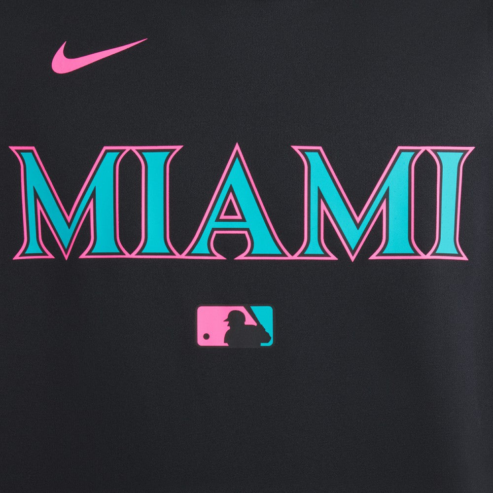 Miami Marlins Nike 2025 City Connect Authentic Collection Therma Pullover Hoodie Outlet