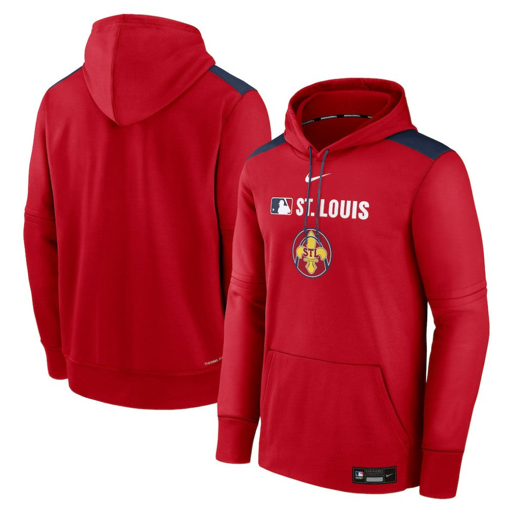 St. Louis Cardinals Nike Authentic Collection City Connect Therma Pullover Hoodie Sale