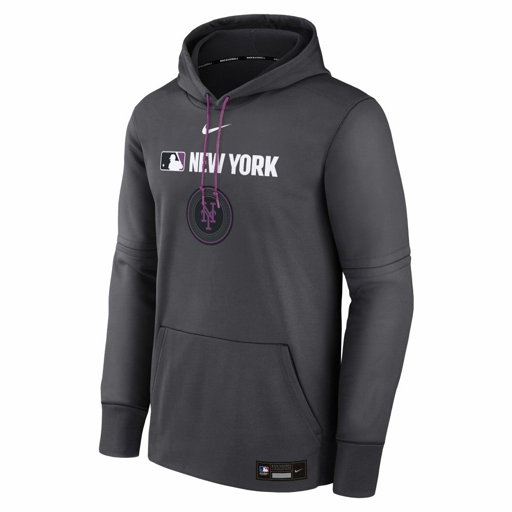 New York Mets Nike Authentic Collection City Connect Therma Pullover Hoodie Online