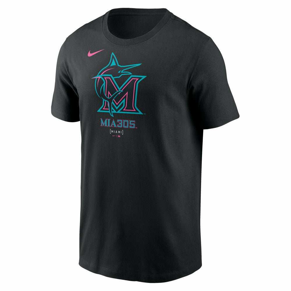 Miami Marlins Nike 2025 City Connect Large Logo T-Shirt Sale
