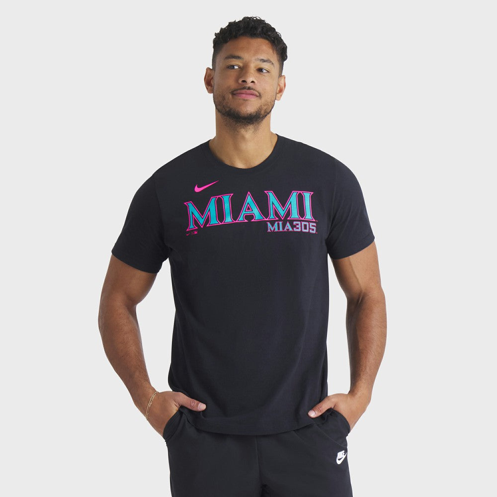Miami Marlins Nike City Connect Wordmark T-Shirt Near Me