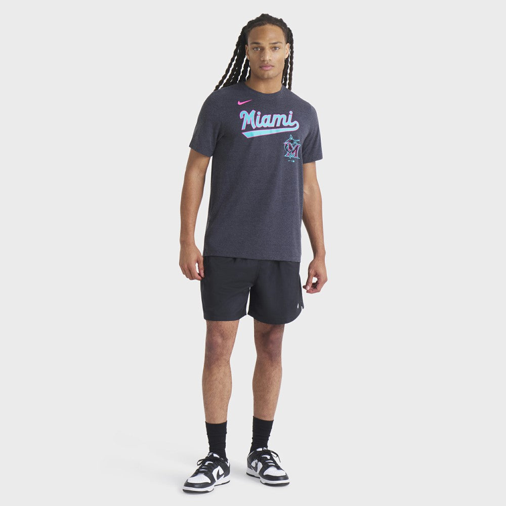Miami Marlins Nike City Connect Script Tri-Blend T-Shirt Online
