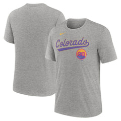 Colorado Rockies Nike City Connect Script Tri-Blend T-Shirt Sale