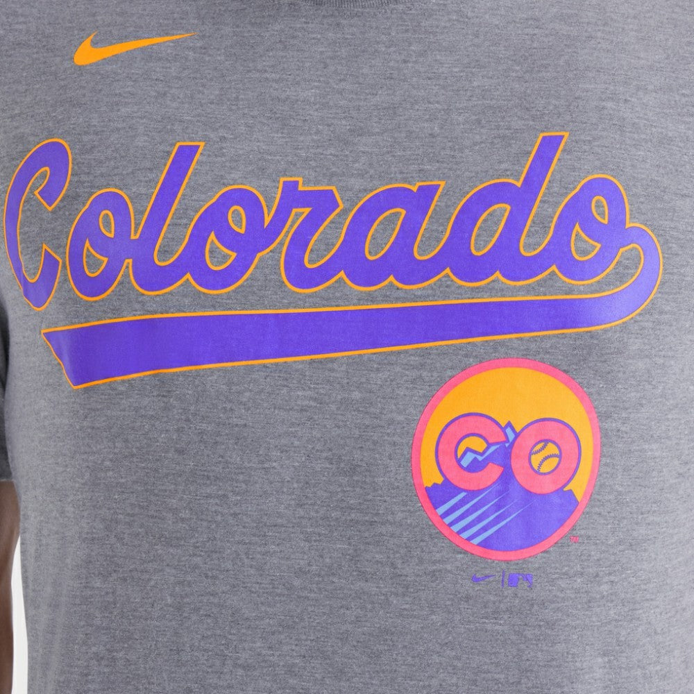 Colorado Rockies Nike City Connect Script Tri-Blend T-Shirt Sale
