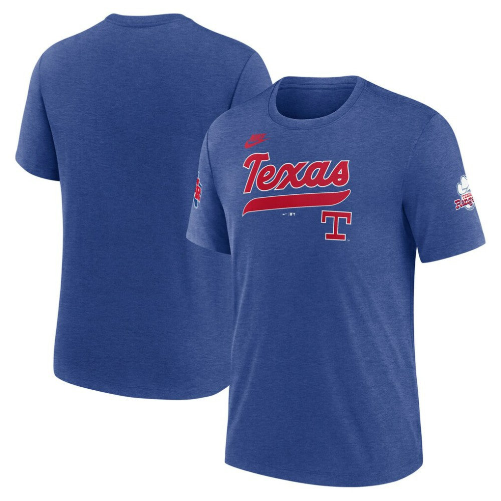 Texas Rangers Nike Cooperstown Collection Eras Tri-Blend T-Shirt Near Me
