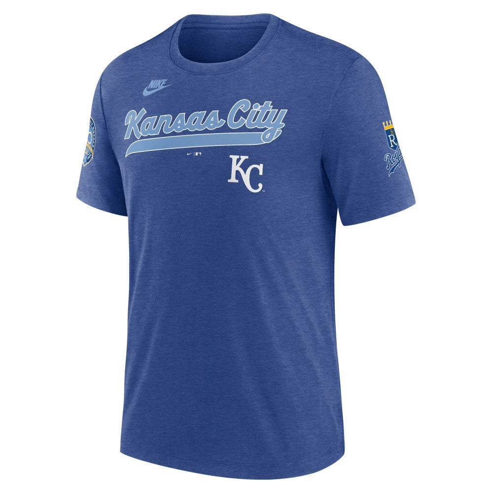 Kansas City Royals Nike Cooperstown Collection Eras Tri-Blend T-Shirt Discount