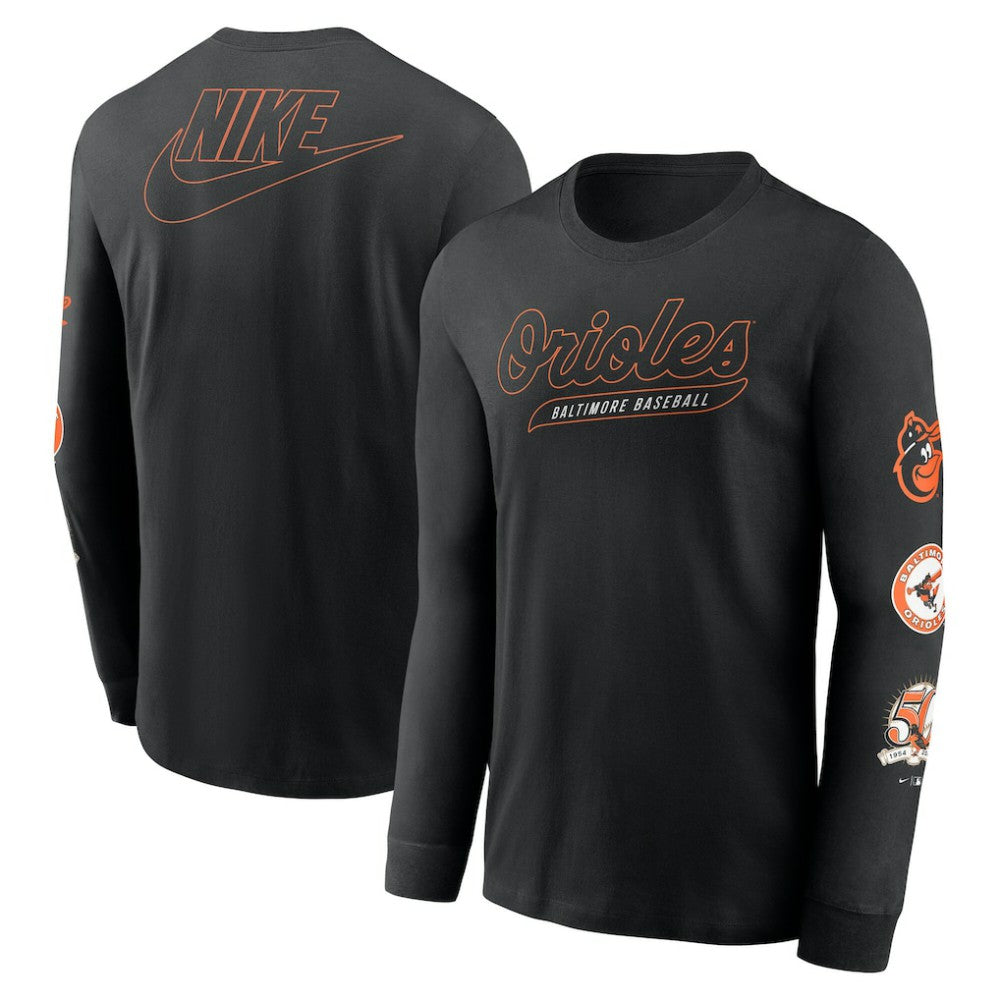 Baltimore Orioles Nike Cooperstown Collection Knockout Long Sleeve T-Shirt Outlet