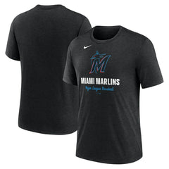 Miami Marlins Nike Logo Tri-Blend T-Shirt Discount