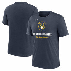 Milwaukee Brewers Nike Logo Tri-Blend T-Shirt Outlet