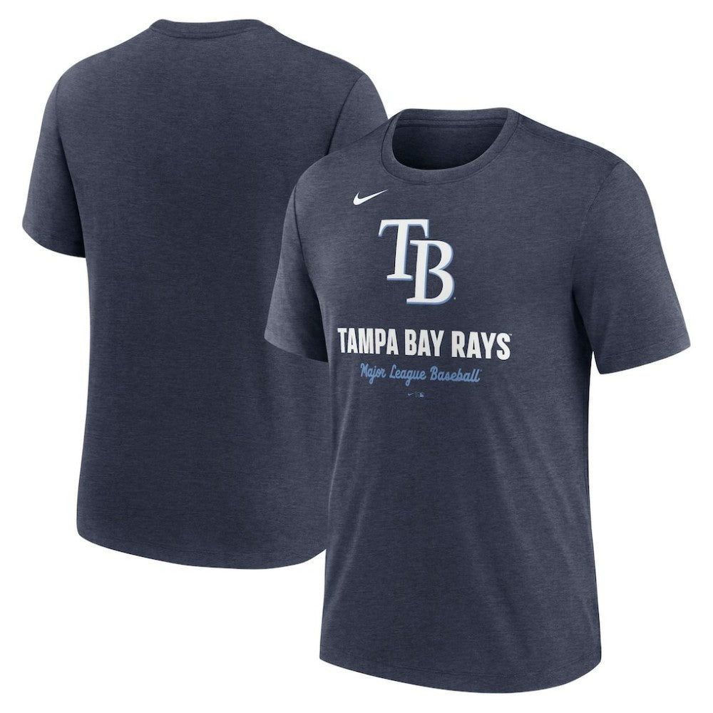 Tampa Bay Rays Nike Logo Tri-Blend T-Shirt Outlet