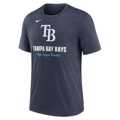 Tampa Bay Rays Nike Logo Tri-Blend T-Shirt Outlet