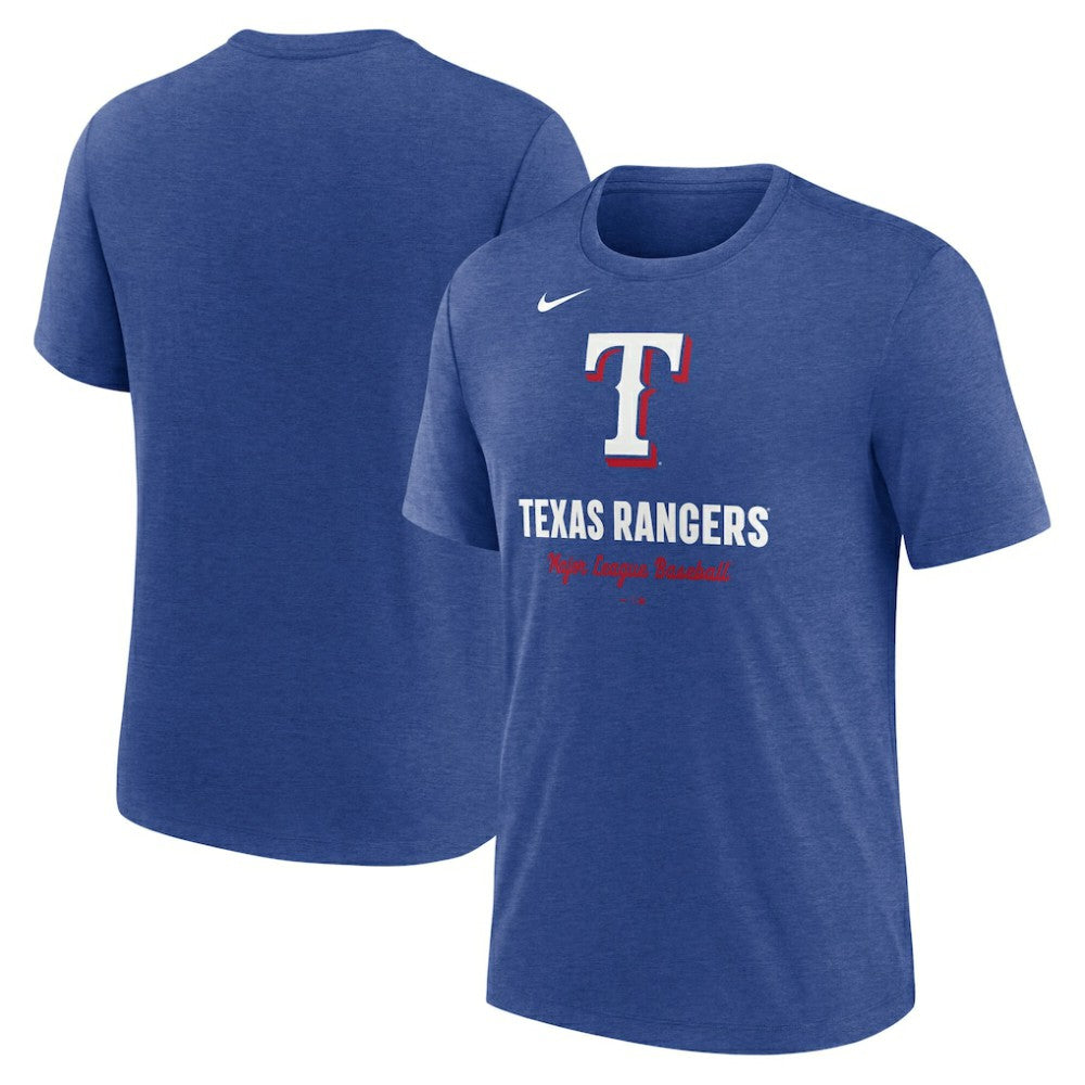 Texas Rangers Nike Logo Tri-Blend T-Shirt for sale