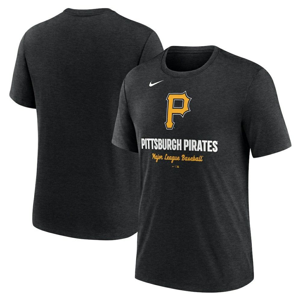 Pittsburgh Pirates Nike Logo Tri-Blend T-Shirt Outlet