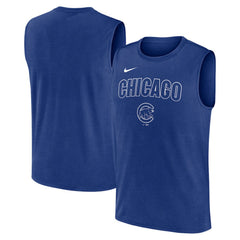 Chicago Cubs Nike Knockout Dri-FIT Muscle Tank Top Outlet