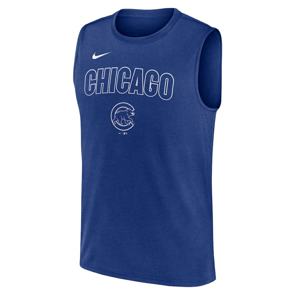 Chicago Cubs Nike Knockout Dri-FIT Muscle Tank Top Outlet