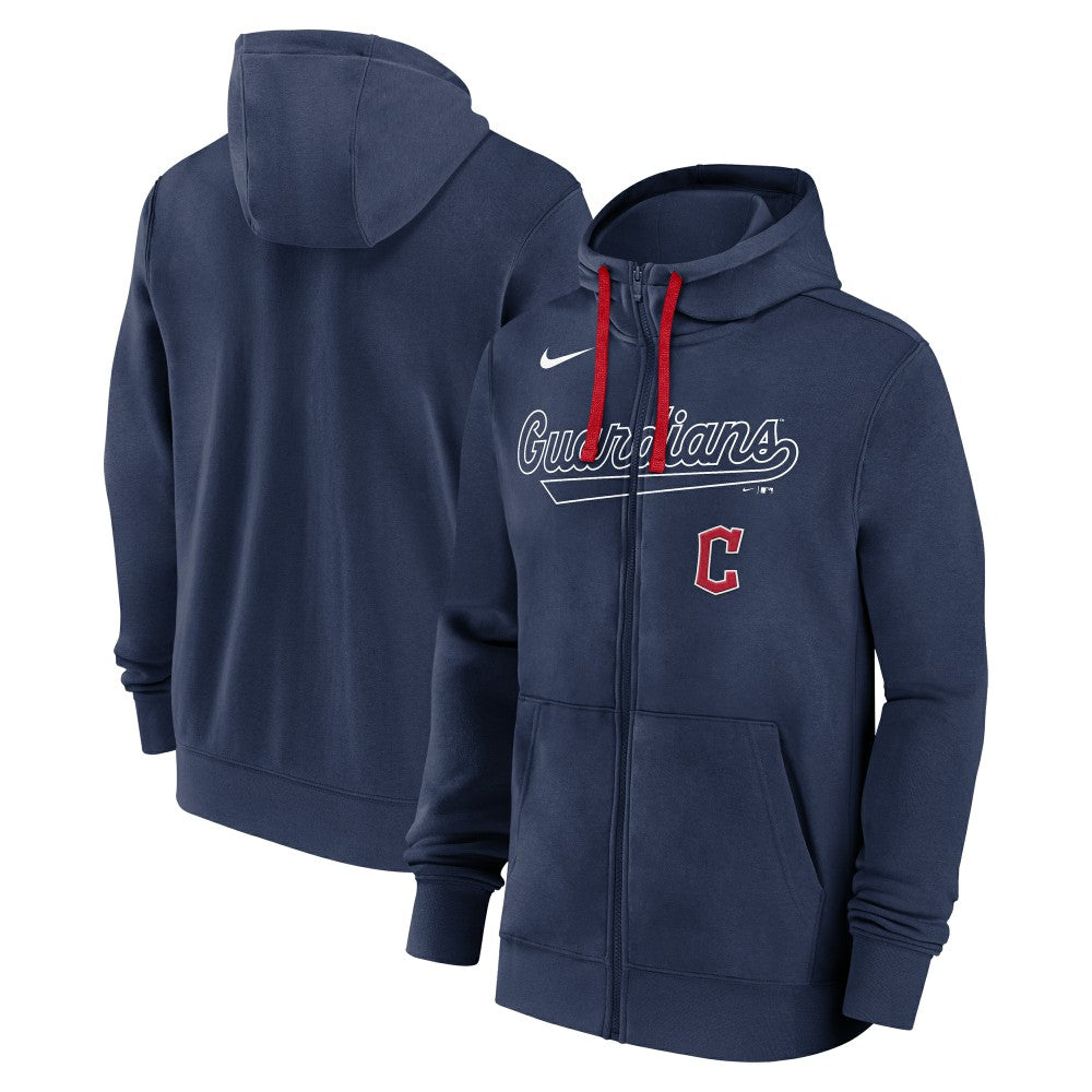 Cleveland Guardians Nike Knockout Script Full-Zip Hoodie Outlet