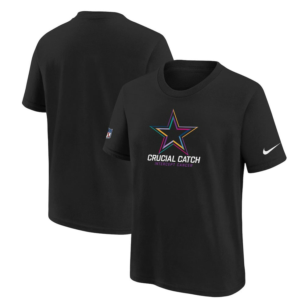 Dallas Cowboys Youth 2024 NFL Crucial Catch T-Shirt - Black - Nike